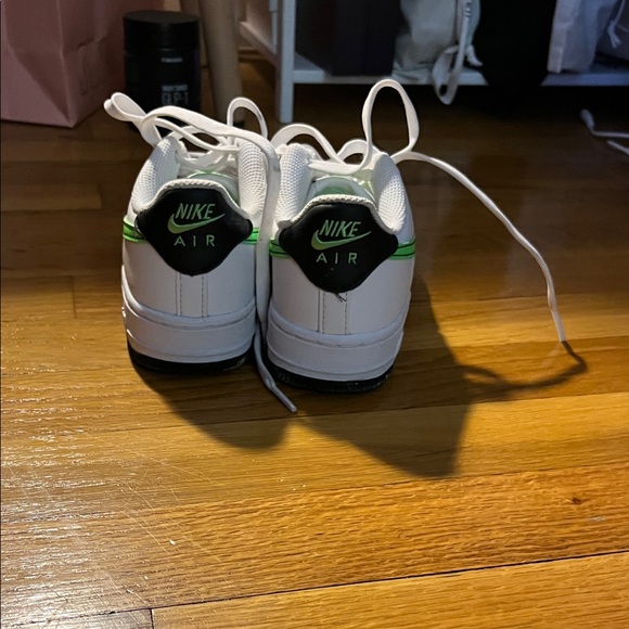 Nike Kids White and Neon Green Sneakers - Picture 3 of 4